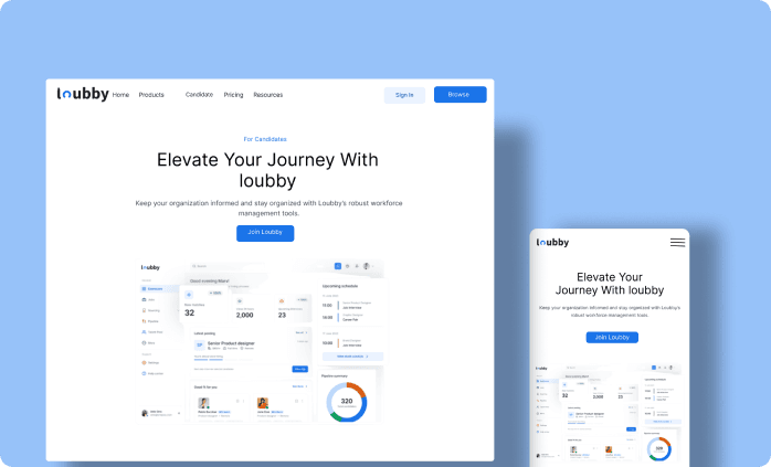 Loubby project mockup