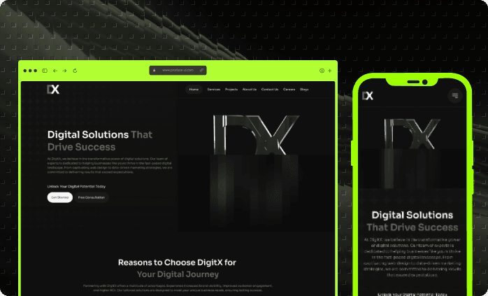 Protech Solutions project mockup